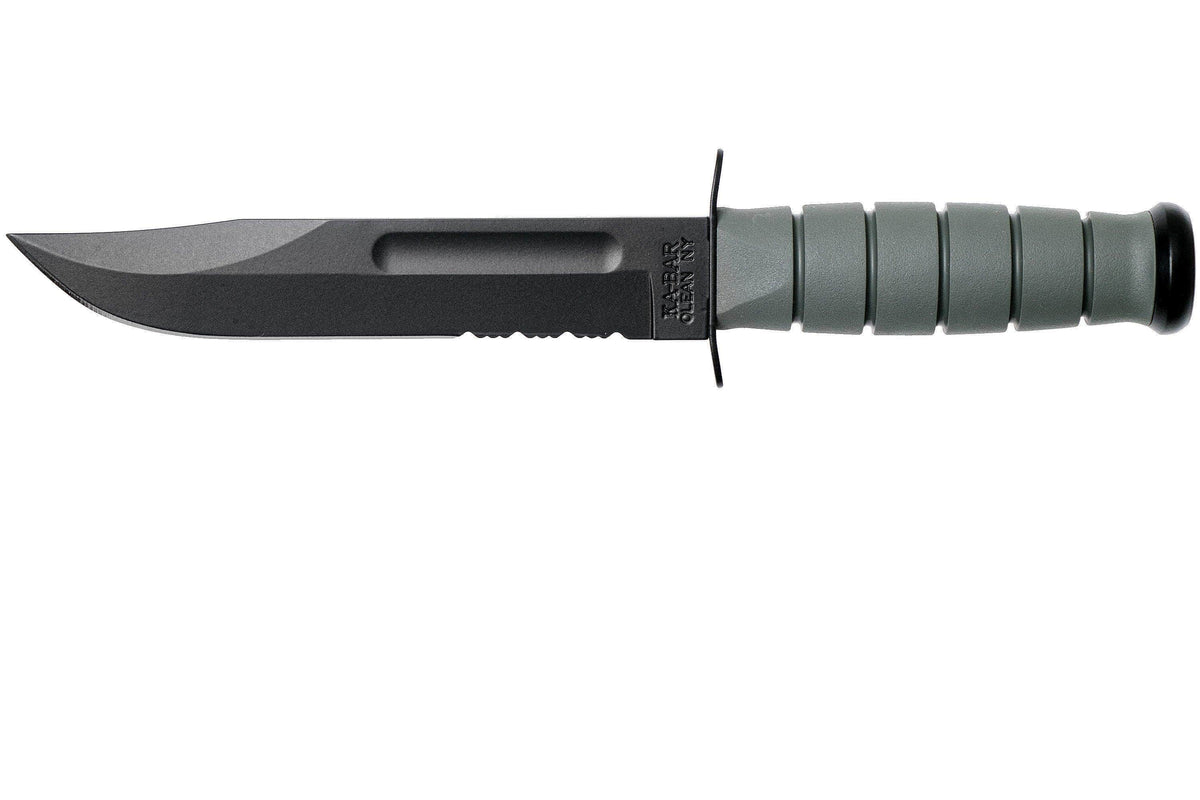 KA-BAR 5012 Full Size Foliage Green Serrated – 7" 1095 Cro-Van