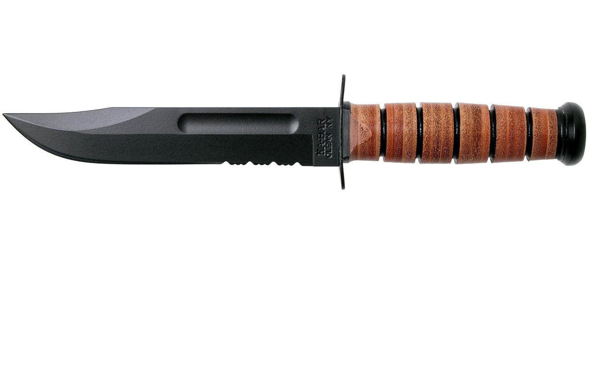 KA-BAR 5018 USMC Fighting/Utility Serrated – 7" 1095 Cro-Van