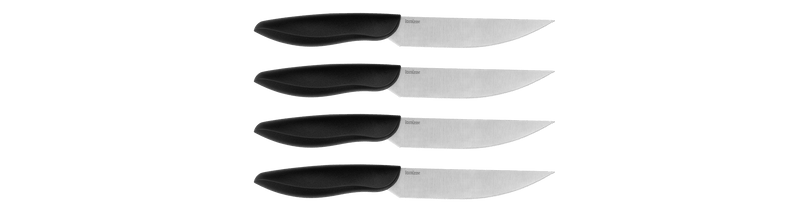 Kershaw 1785 4-Piece Serrated Steak Knife Set – Black Handles