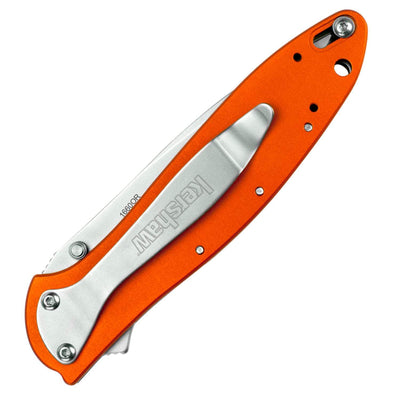 Kershaw Leek, 3" Assisted Blade, Orange Aluminum Handle - 1660OR