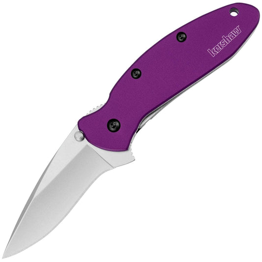 Kershaw Scallion, 2.4" Assisted Blade, Purple Aluminum Handle - 1620PUR