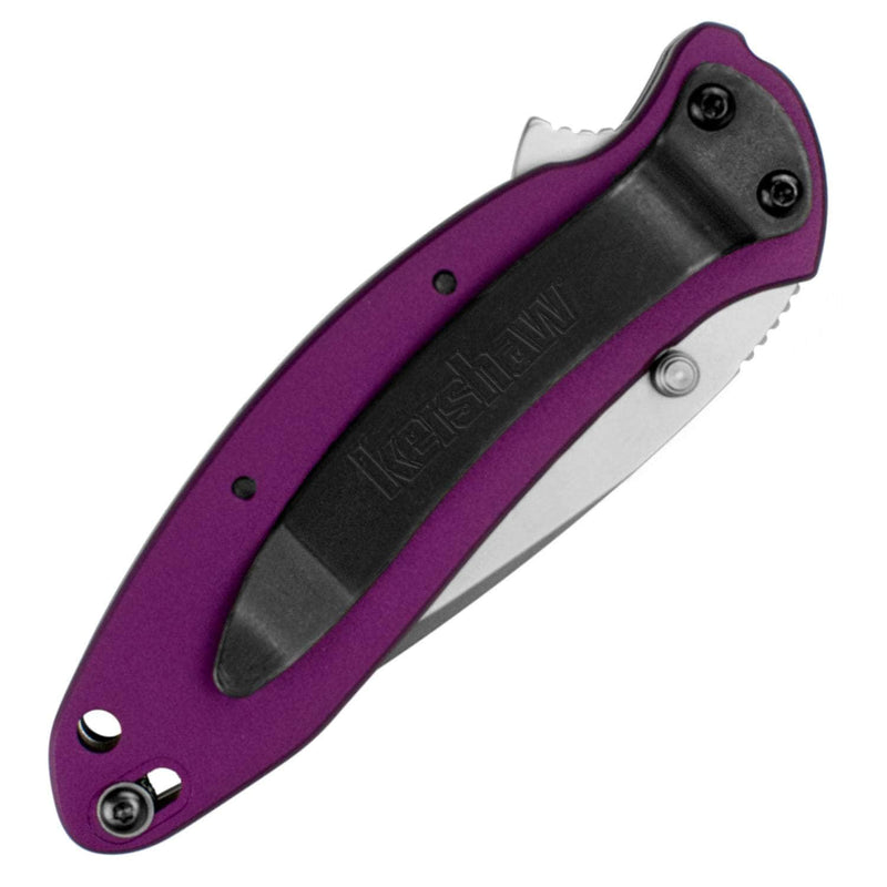 Kershaw Scallion, 2.4" Assisted Blade, Purple Aluminum Handle - 1620PUR