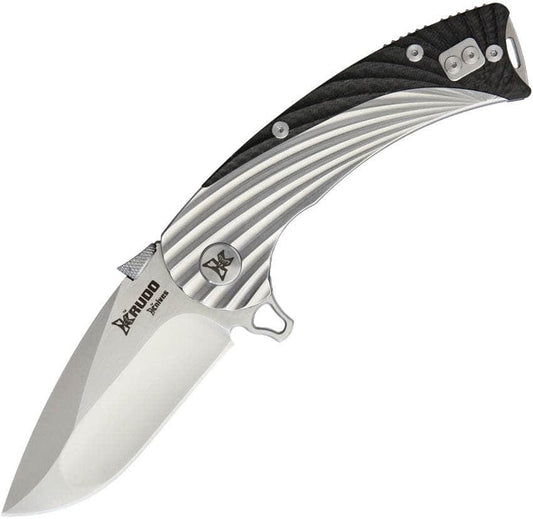 KRUDO Discipline Folding Knife – 3.25-inch Drop Point, Carbon Fiber