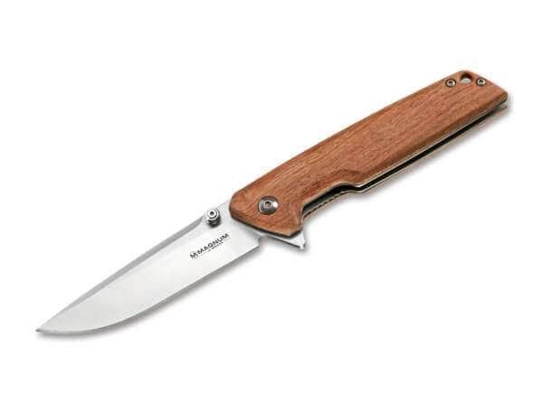 Magnum Slim Brother 01MB723 Folding Knife – 3.54" 440A, Bubinga Wood