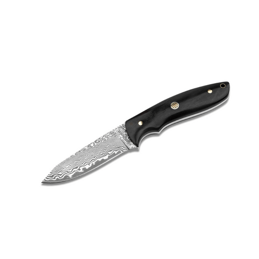 Magnum Vernery Damascus 02SC018DAM Fixed Blade – 3.58" 67-Layer Damascus, Ebony