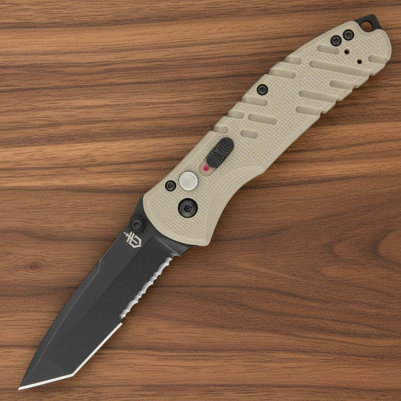 Gerber Propel Downrange Auto Knife – 3.5" CPM S30V Black Tanto Blade | Black G10 Handle | 30-000717