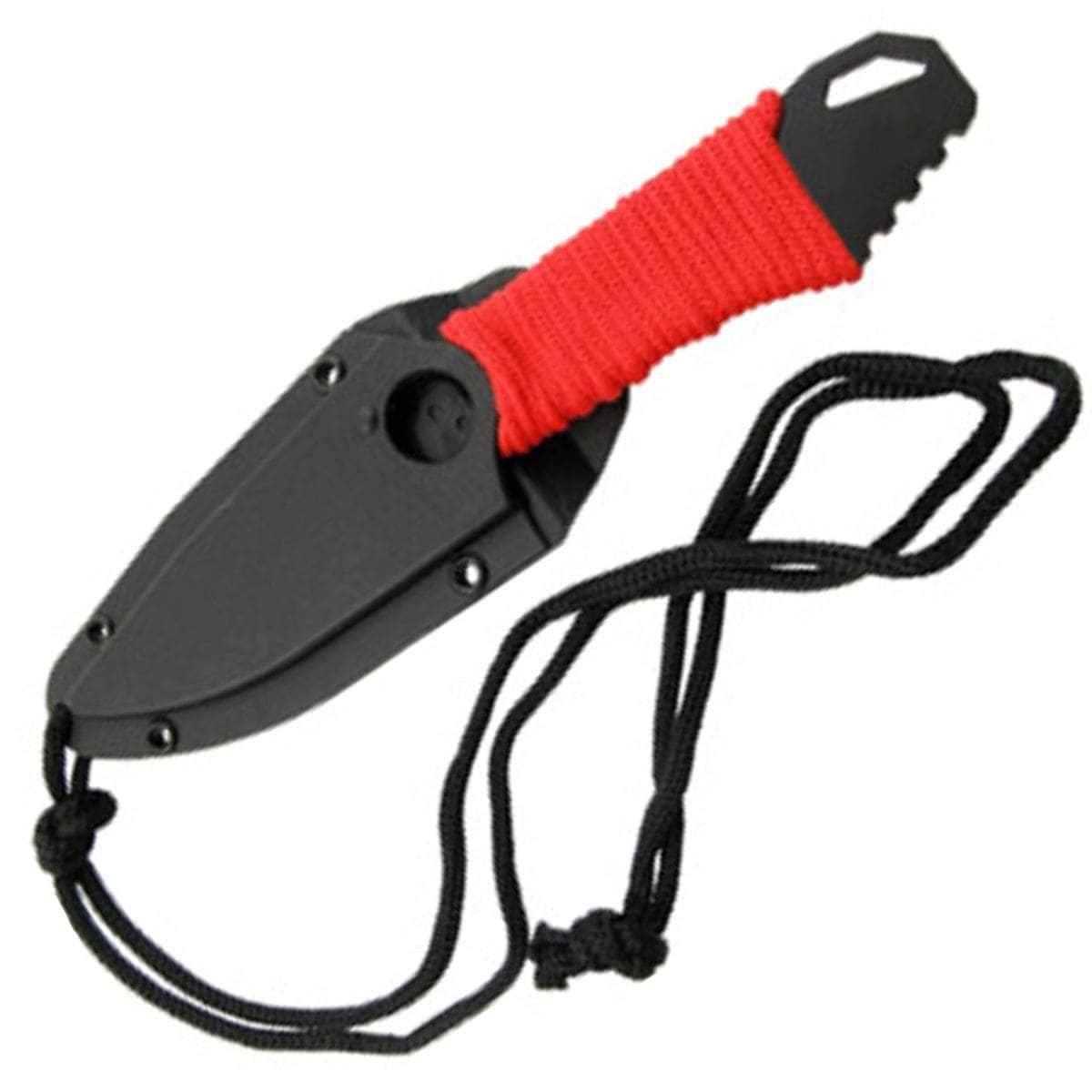 Master USA Tactical Boot Knife, 3.3" Combo Blade, Cord Handle, Sheath - MU-1121RD