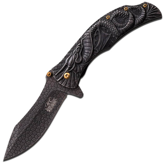 Masters Collection Dragon Folder, 3.75" Assisted Blade, Stonewashed Handle - MC-A014SW