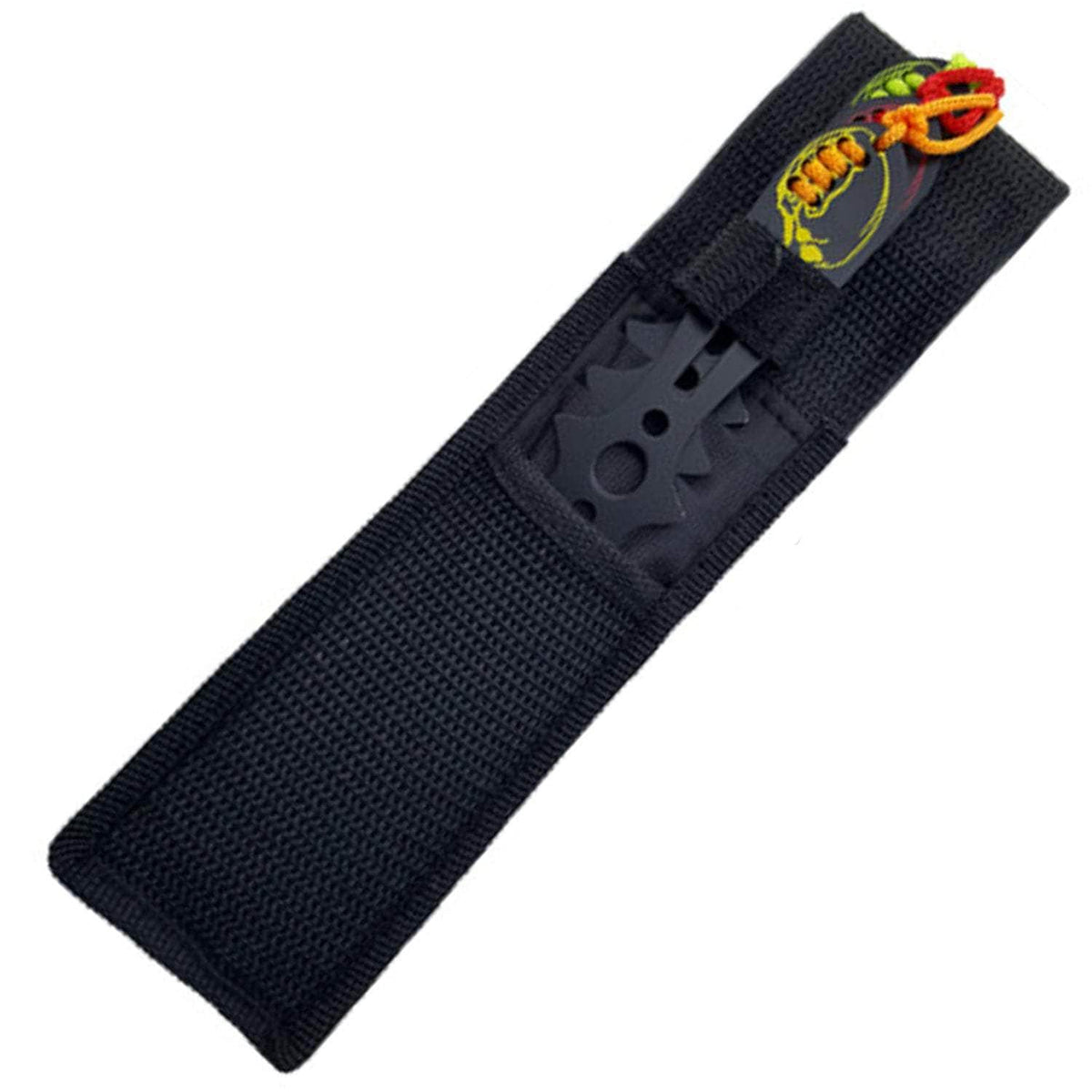Ninja Throwing Knife Set, 3 8" Throwers, Skull Handle, Nylon Sheath - TK9121-80B-3
