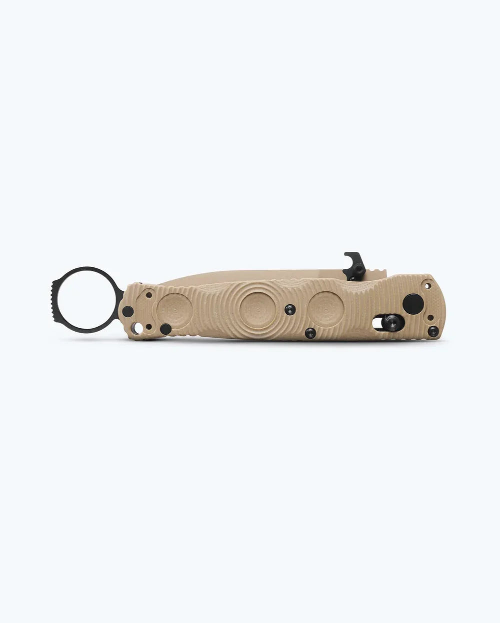 Benchmade Mini SOCP 393SSN-01 Folding Knife – S30V Serrated, Desert Tan G10