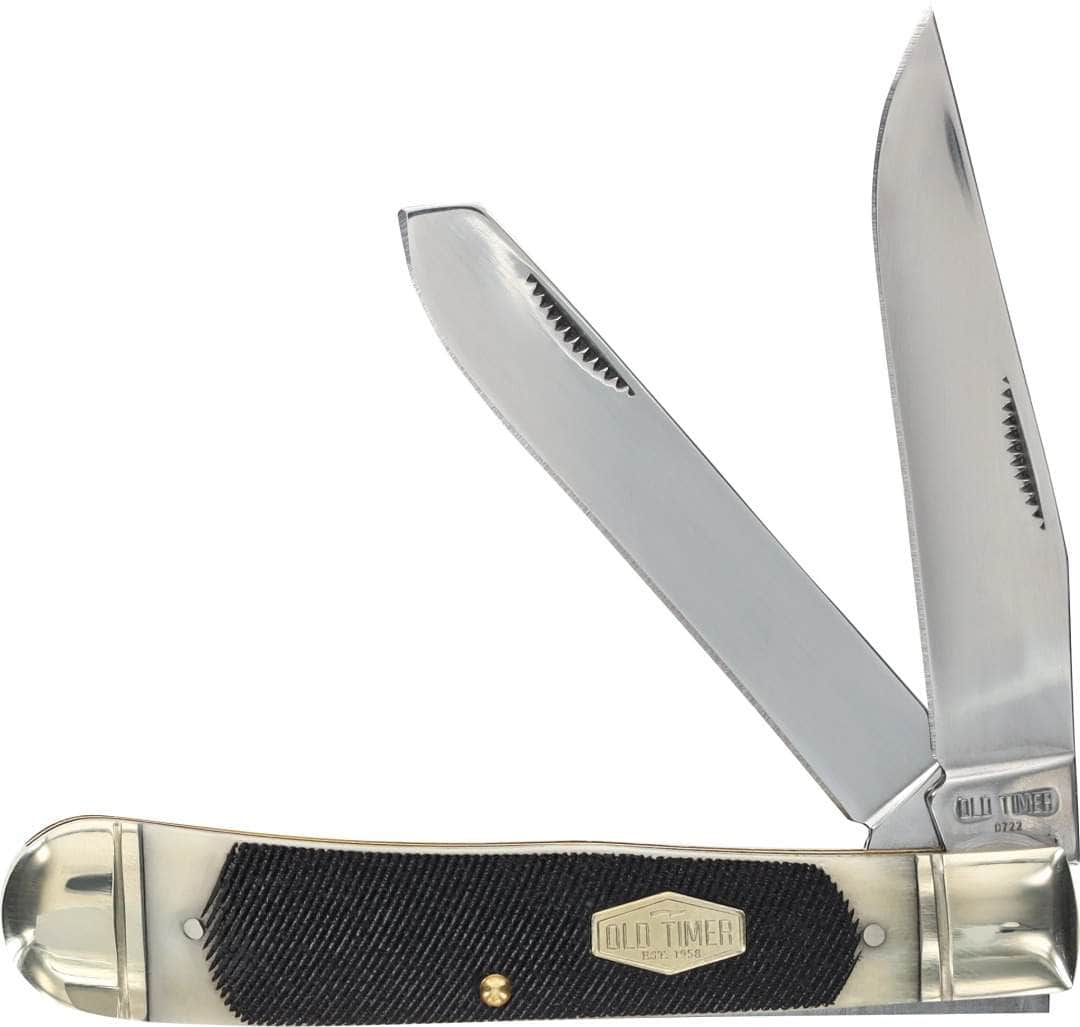 Old Timer 95OTB Genuine Bone Large Gunstock Trapper Pocket Knife