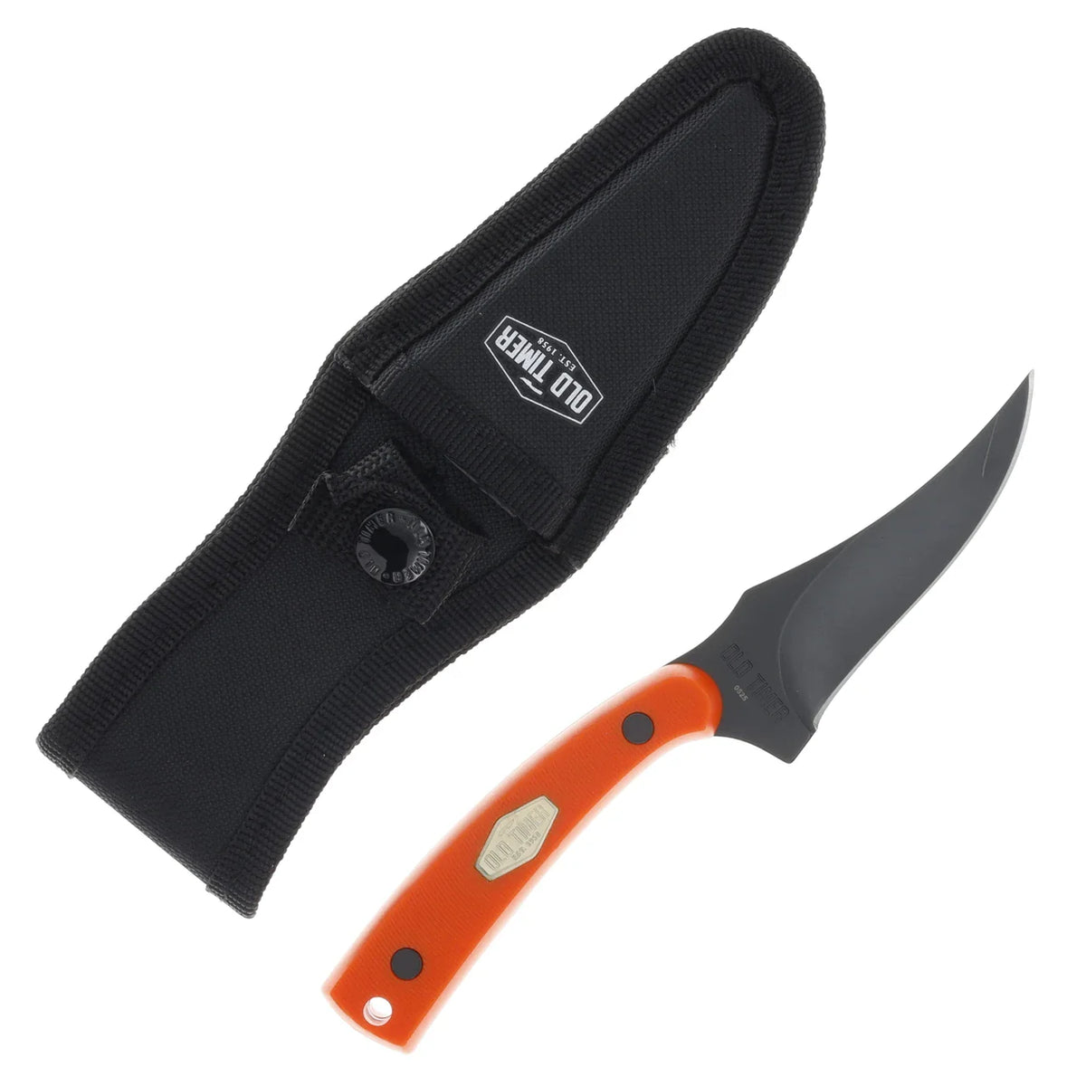 Old Timer 1227060 Blaze Orange Sharpfinger Fixed Blade – 3.25" Black Oxide