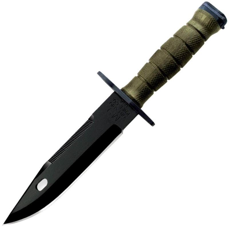 Ontario 490 M9 Bayonet, 7" Black Blade, Olive Drab GFN Handle, Sheath - 6220