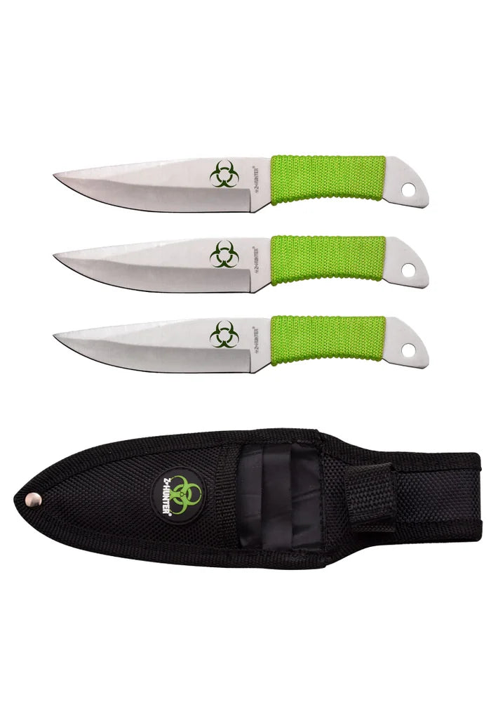 Z-Hunter - Throwing Knives - Set of 3 with Target Board - ZB-154SET