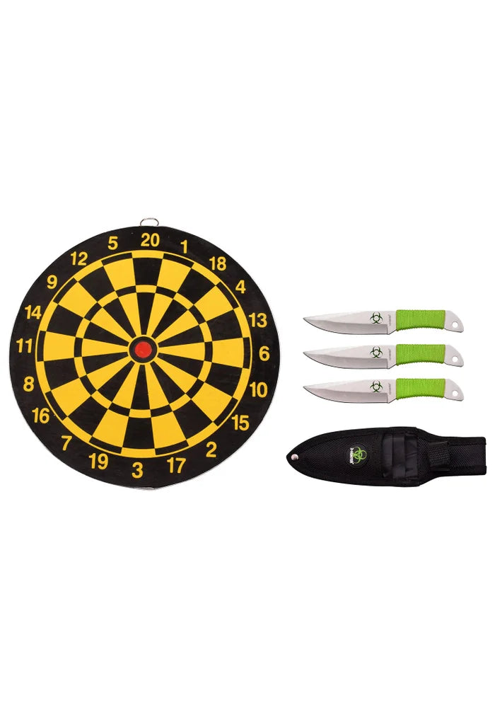 Z-Hunter - Throwing Knives - Set of 3 with Target Board - ZB-154SET
