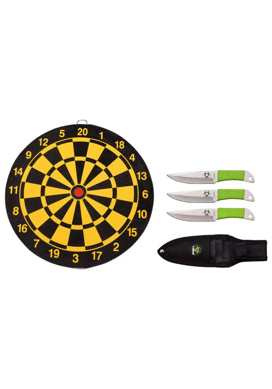 Z-Hunter - Throwing Knives - Set of 3 with Target Board - ZB-154SET