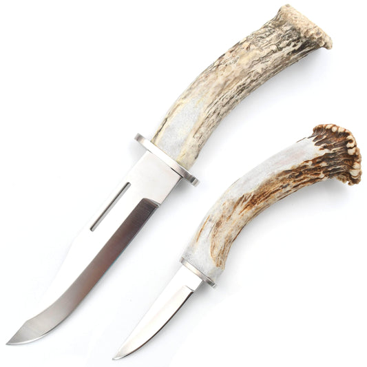 Silver Stag Guide Combo Pack, 2 Hunting Knives, Stag Handles - GCPDVSG