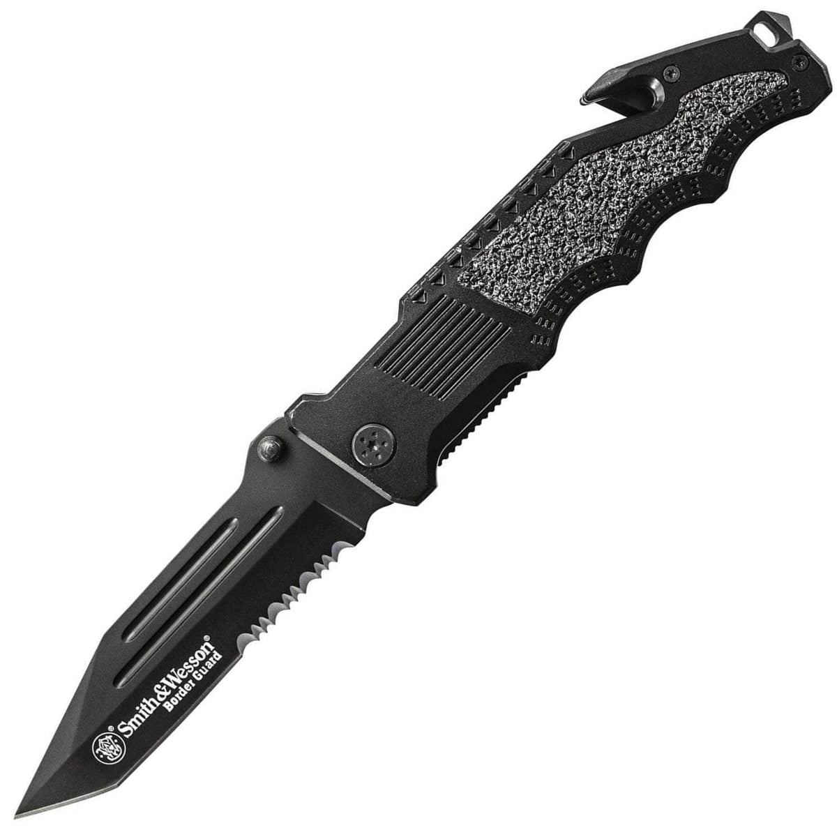 Smith & Wesson Border Guard, 4.4" ComboEdge Blade, Aluminum Handle - SWBG2TS