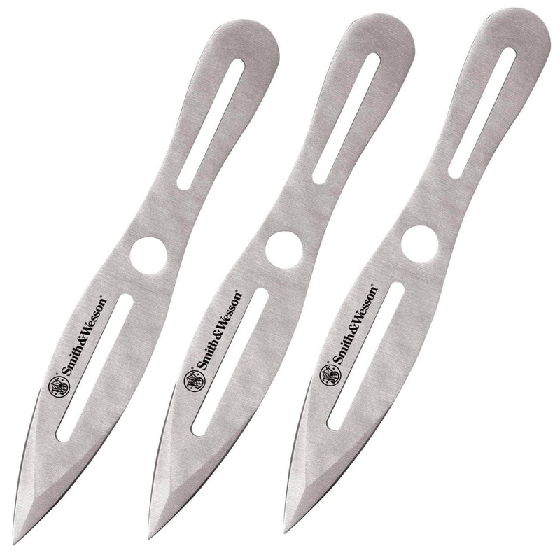 Smith & Wesson Bullseye 10" Throwing Knives, 3-Piece Set, 10" Overall, Sheath - SWTK10CP