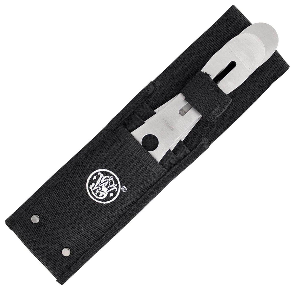 Smith & Wesson Bullseye 10" Throwing Knives, 3-Piece Set, 10" Overall, Sheath - SWTK10CP