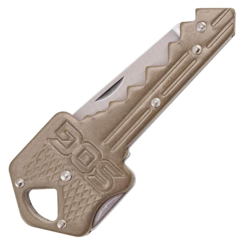 SOG Key Knife, 1.5" Lockback Blade, Steel Handle - KEY102
