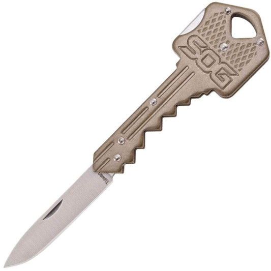 SOG Key Knife, 1.5" Lockback Blade, Steel Handle - KEY102