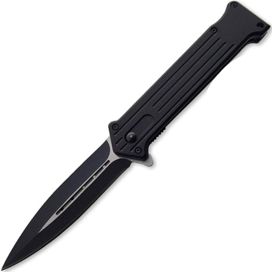 Spring Assist Fast Action Knife, 3.5" Blade, Metal Handle