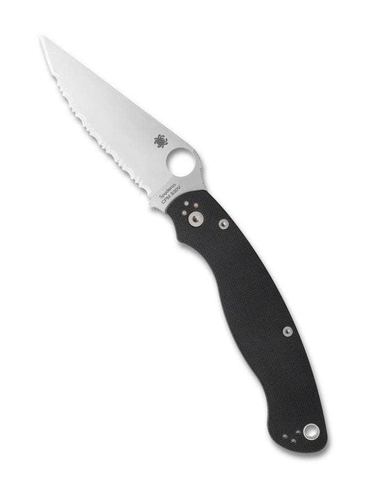 Spyderco Military 2 Serrated Knife – Black G-10