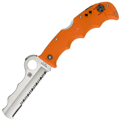 Spyderco Assist Rescue Knife, 3.7" VG-10 Blade, Orange FRN Handles - C79PSOR