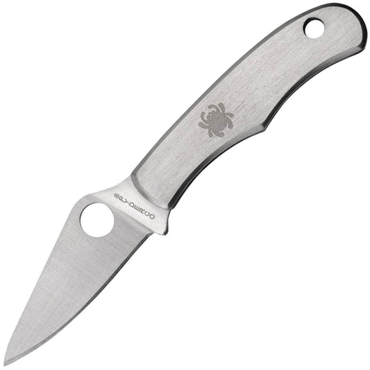 Spyderco Bug Knife, 1.27" Blade, Stainless Steel Handle - C133P