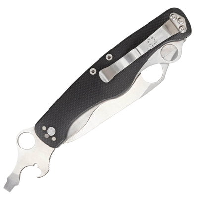 Spyderco ClipiTool, 6 Tools, 3.5" Blade, Black G10 Handle - C208GP