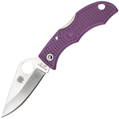 Spyderco Ladybug 3 Pocket Knife (Purple FRN Handle, Plain Edge)
