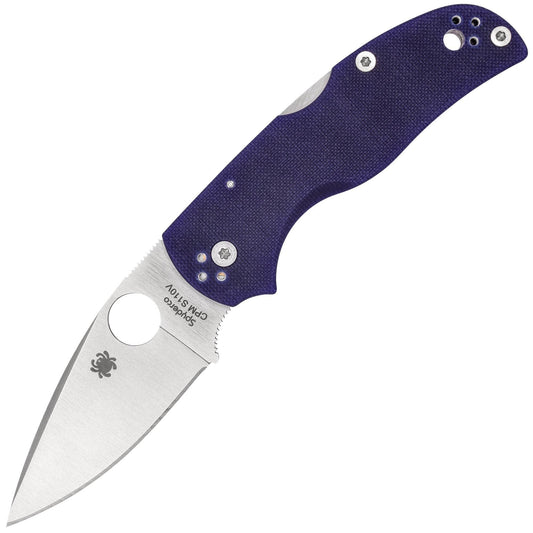 Spyderco Native 5, 3" S110V Plain Blade, Dark Blue G10 Handle - C41GPDBL5