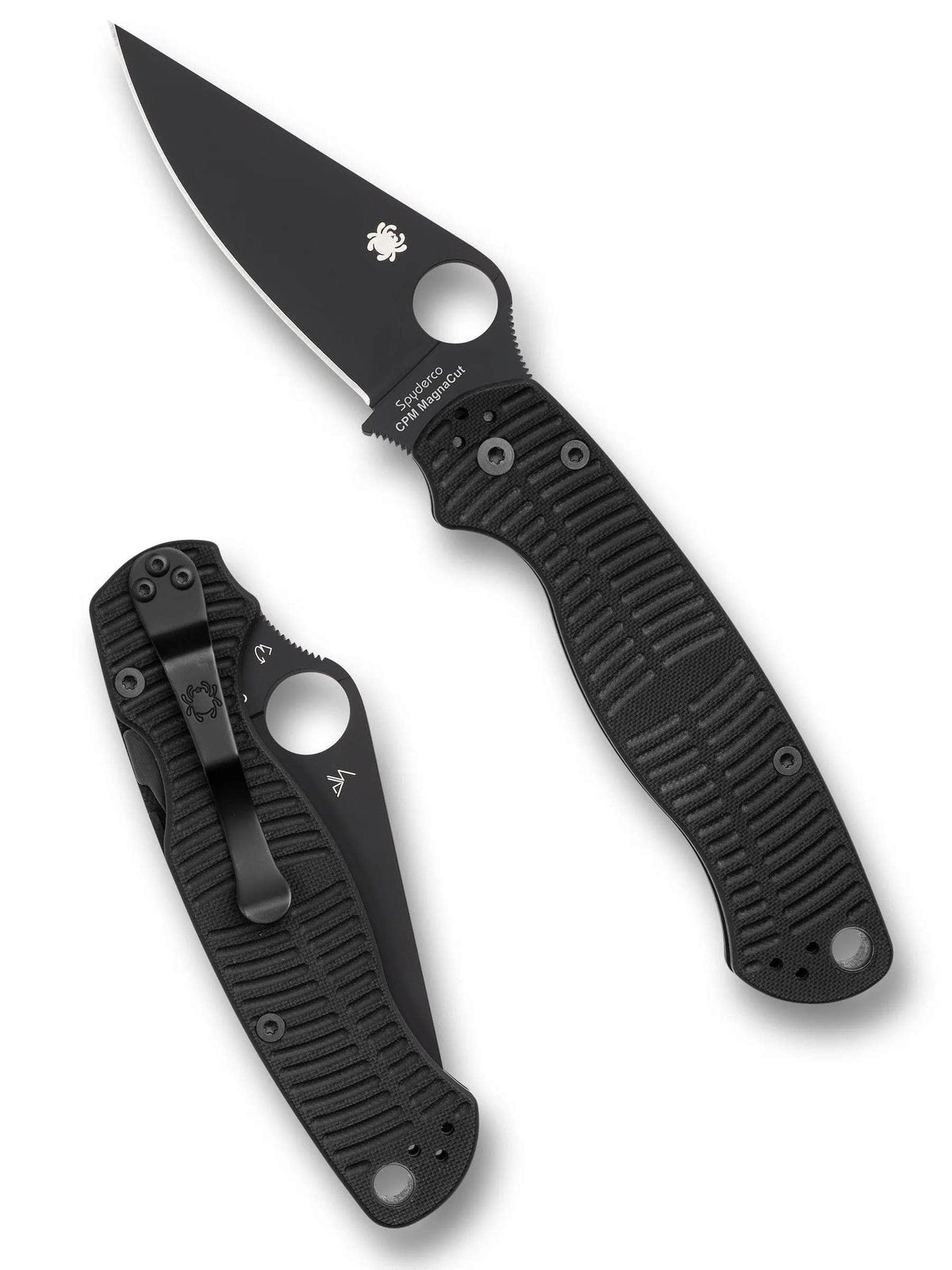 Spyderco Para Military 2 Salt C81GMCBKP2 – CPM MagnaCut Black DLC, Black G-10