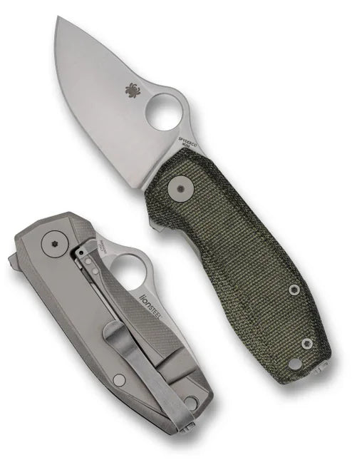 Spyderco SpyNano C268MTIP Flash Batch – M398, Green Micarta & Titanium