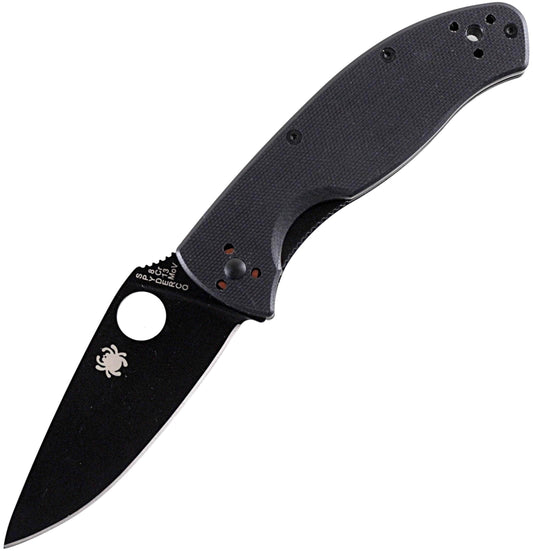 Spyderco Tenacious Pocket Knife (Plain Edge Black Blade)