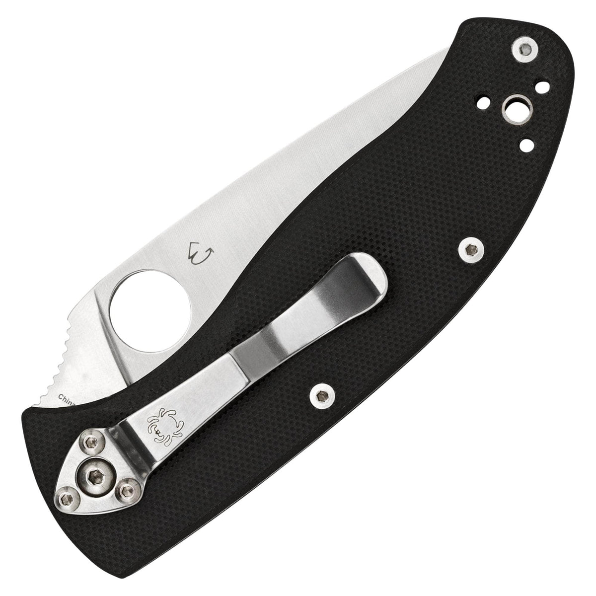 Spyderco Tenacious, 3.39" ComboEdge Blade, Black G10 Handle - C122GPS