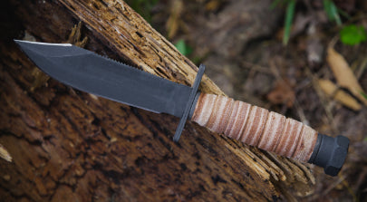 Custom USA Brown Leather Fixed 4 Blade Dagger Knife Boot Belt Clip Sheath  - ePrague, LLC