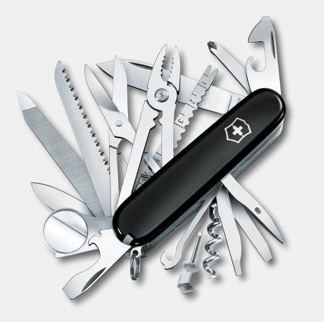 Victorinox SwissChamp Swiss Army Knife – Black, 91mm, 33 Functions