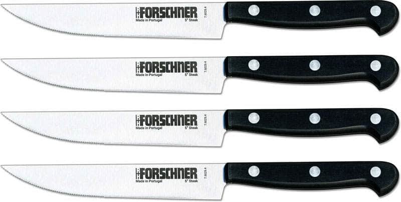 Victorinox 4-Piece Steak Knife Set – Black, 5" Blades