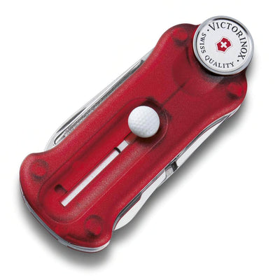 Victorinox Swiss Army Golf Tool, Red Translucent, 10 Functions - 0.7052.T-X5