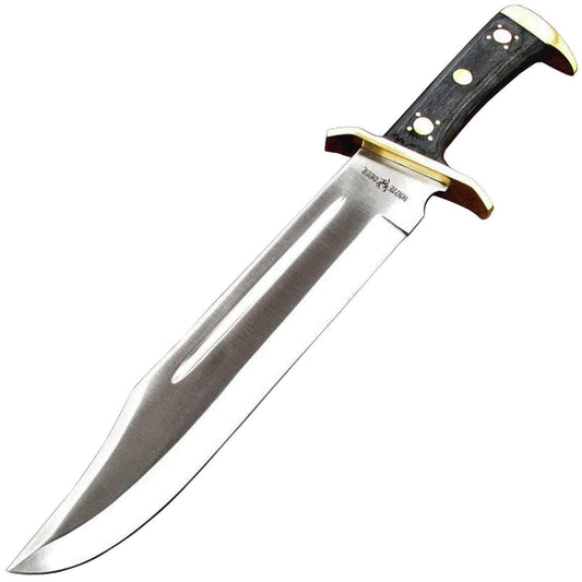 White Deer Extreme Duty XXL Bowie, 12" D2 Blade, Wood Handle, Sheath - D2S-401