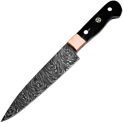 White Deer Paring Pro Chef Knife, 5.5" Damascus Blade, Buffalo Horn Handle - WSDM-2359