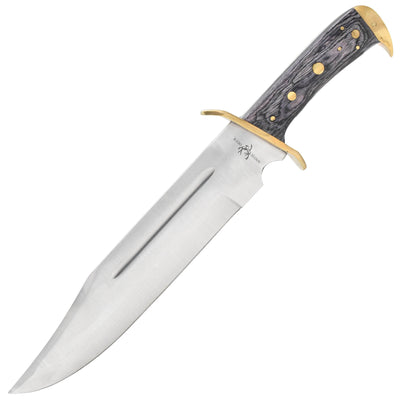 White Deer Extreme Duty XXL Bowie Knife, 11.5" Japanese CP Steel Blade, Wood Handle