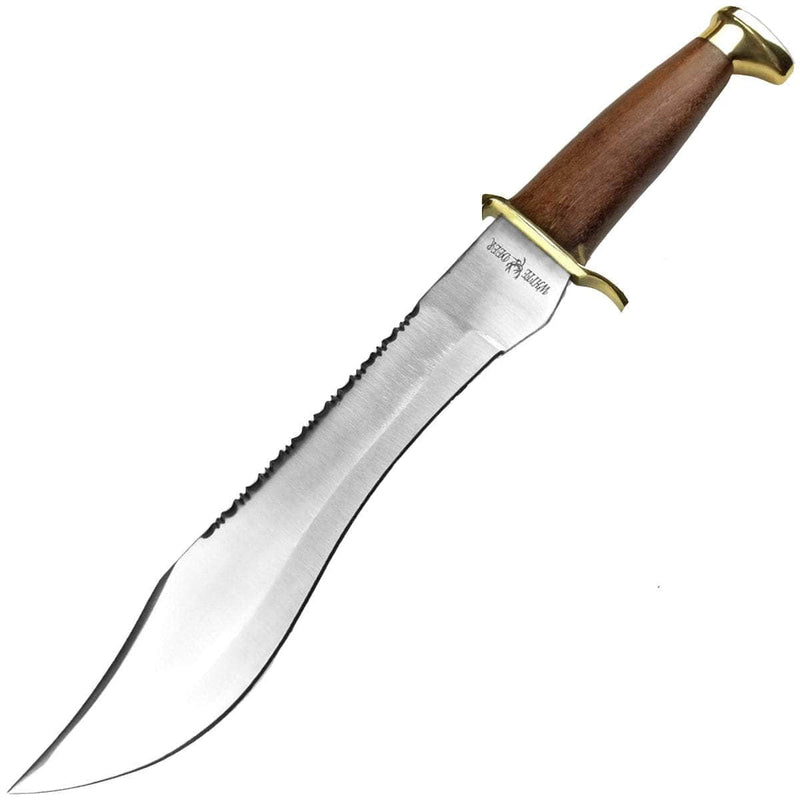 White Deer Magnum Dave Dundee Bowie Knife, 12.1" Blade, Wood Handle, Sheath - WD-2014