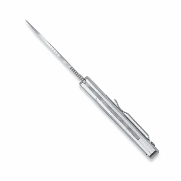 CobraTec Gideon Hidden Release Automatic Knife – 3" 154CM Satin Blade, CNC Aluminum & Abalone