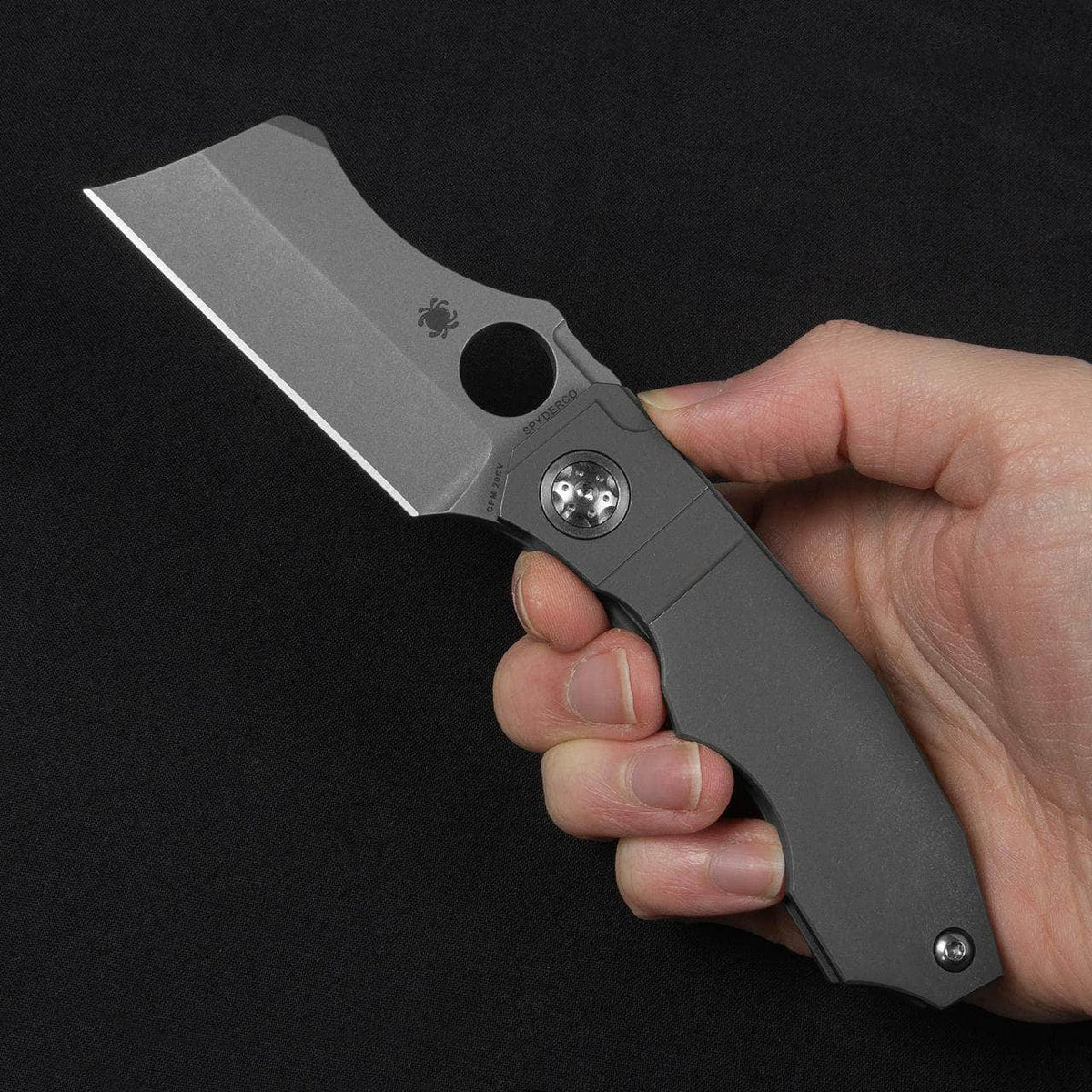 Spyderco Stovepipe C260TIP Folding Knife – 2.78" CPM 20CV Cleaver, Titanium