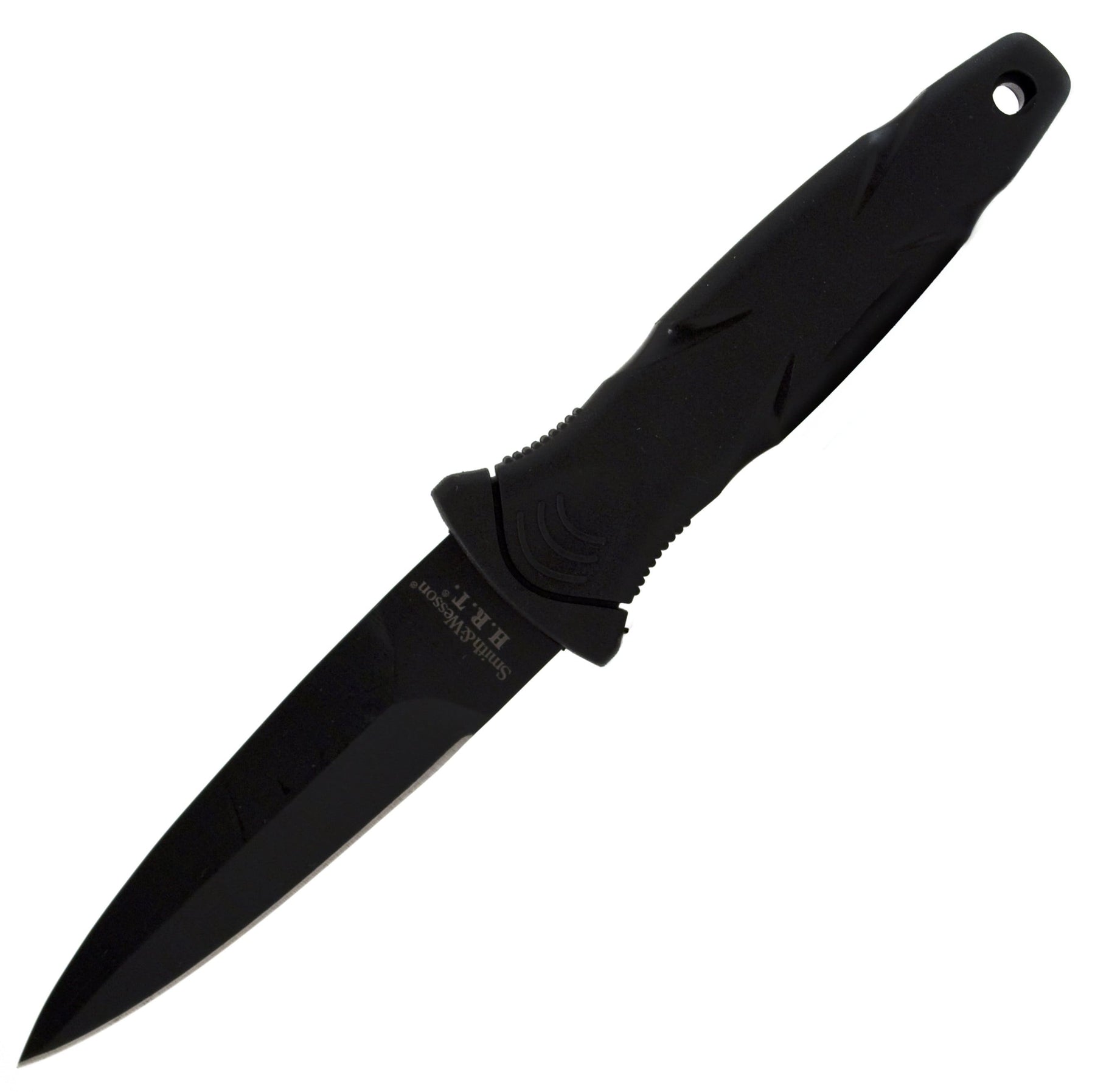 Smith & Wesson H.R.T. Boot Knife, 3.5" False Edge Blade, TPR Handle, Sheath - SWHRT3BF