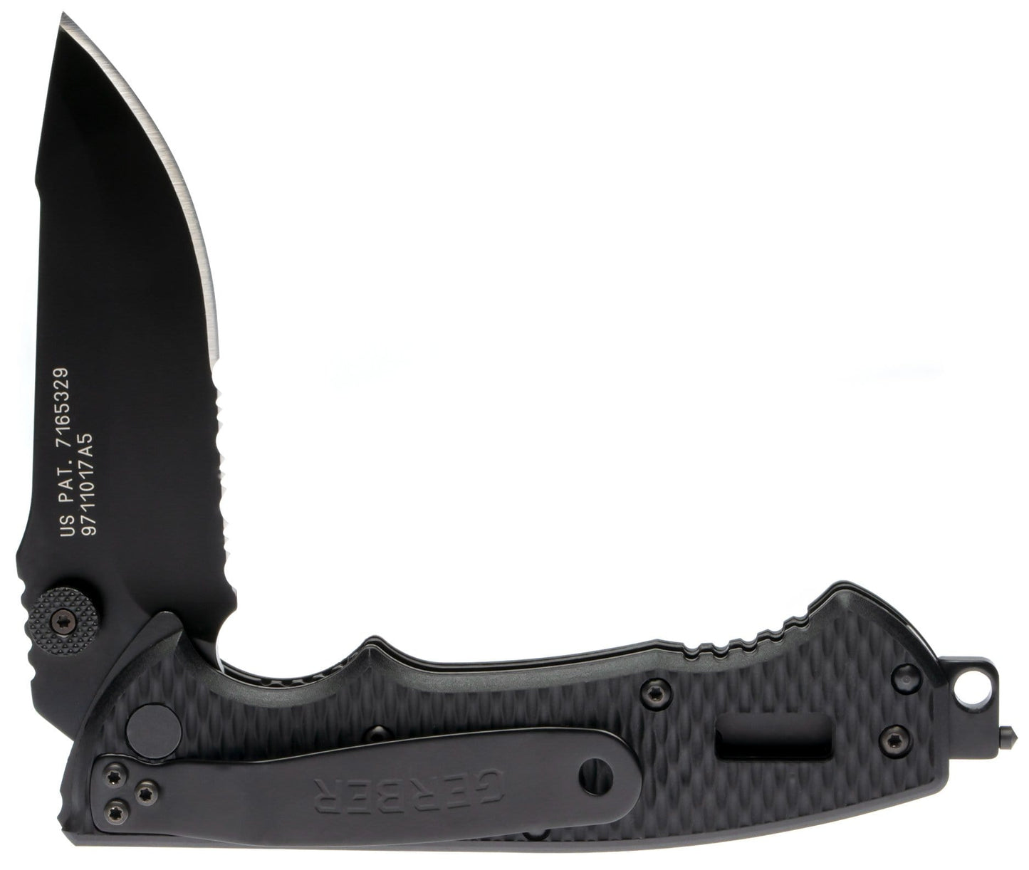 Gerber Hinderer CLS, Black Nylon Handle, Black Blade, ComboEdge