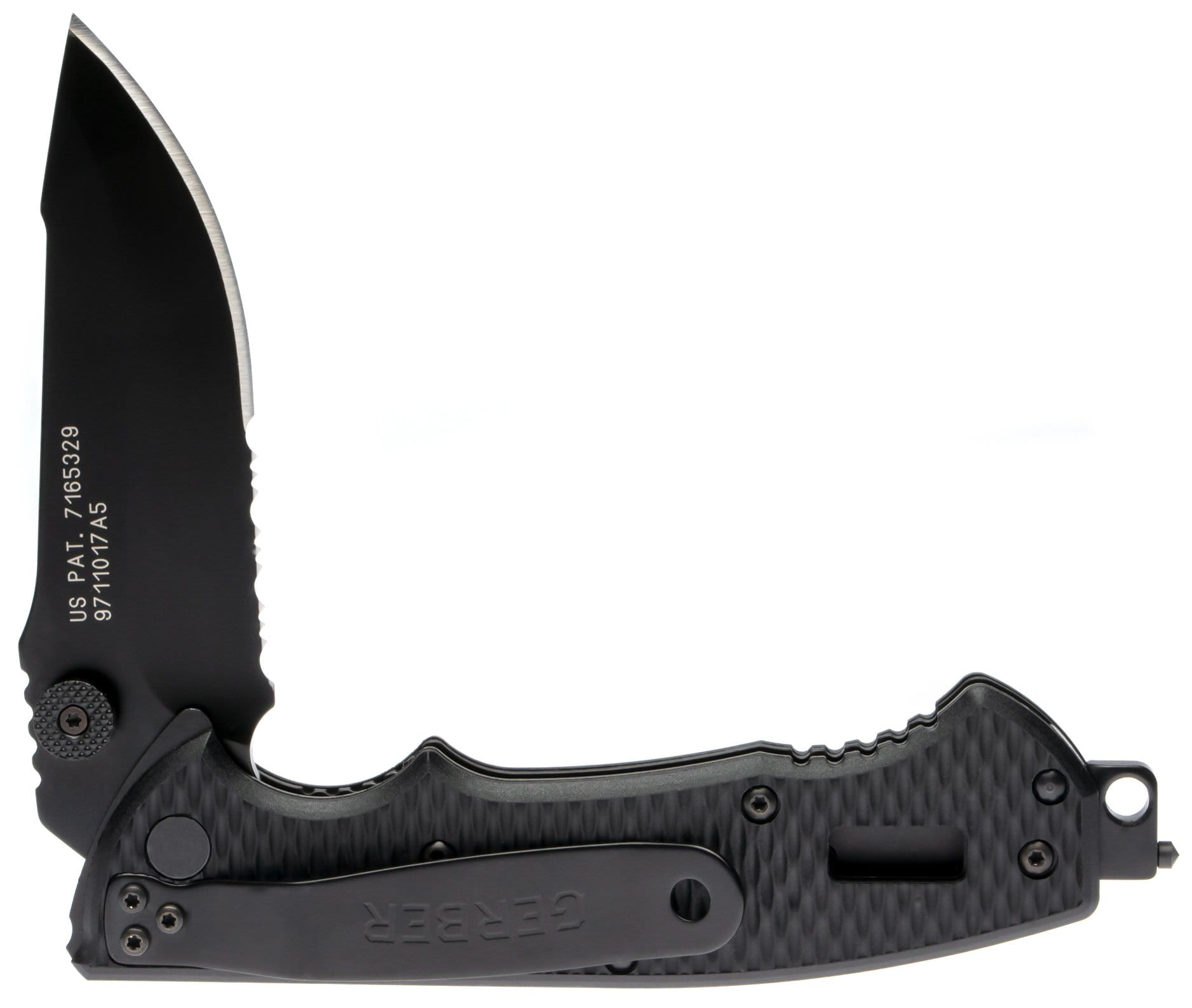 Gerber Hinderer CLS, Black Nylon Handle, Black Blade, ComboEdge